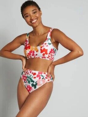 ☀️SUMMER SALE!! NWT Modcloth Bikini Set Top & Bottom Abstract Floral Print